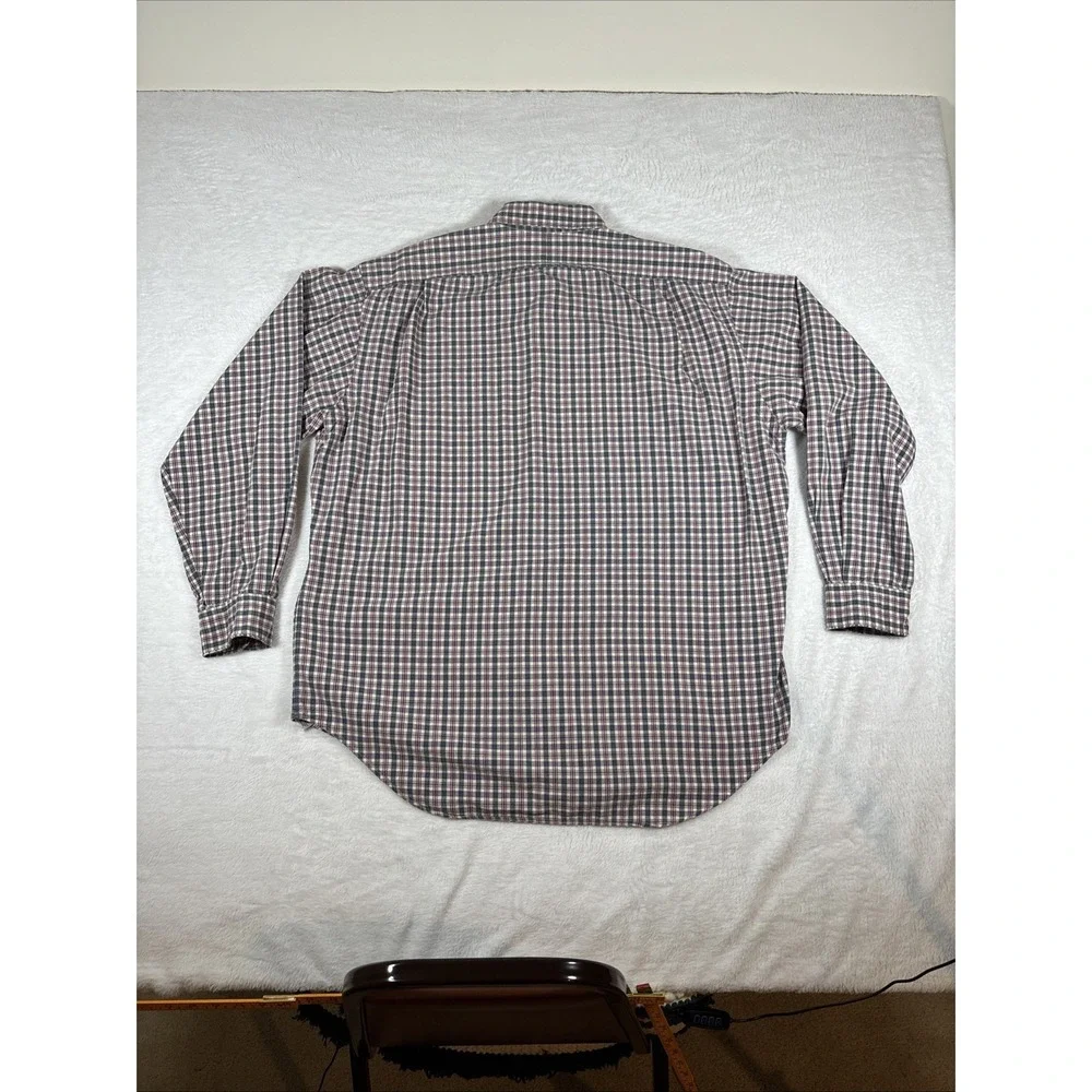 Polo Ralph Lauren Pony Marlowe 100% Cotton‎ Made in USA 90s Vintage Plaid Large
